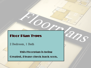 Two Bedroom / One Bath - 834 Sq. Ft.*